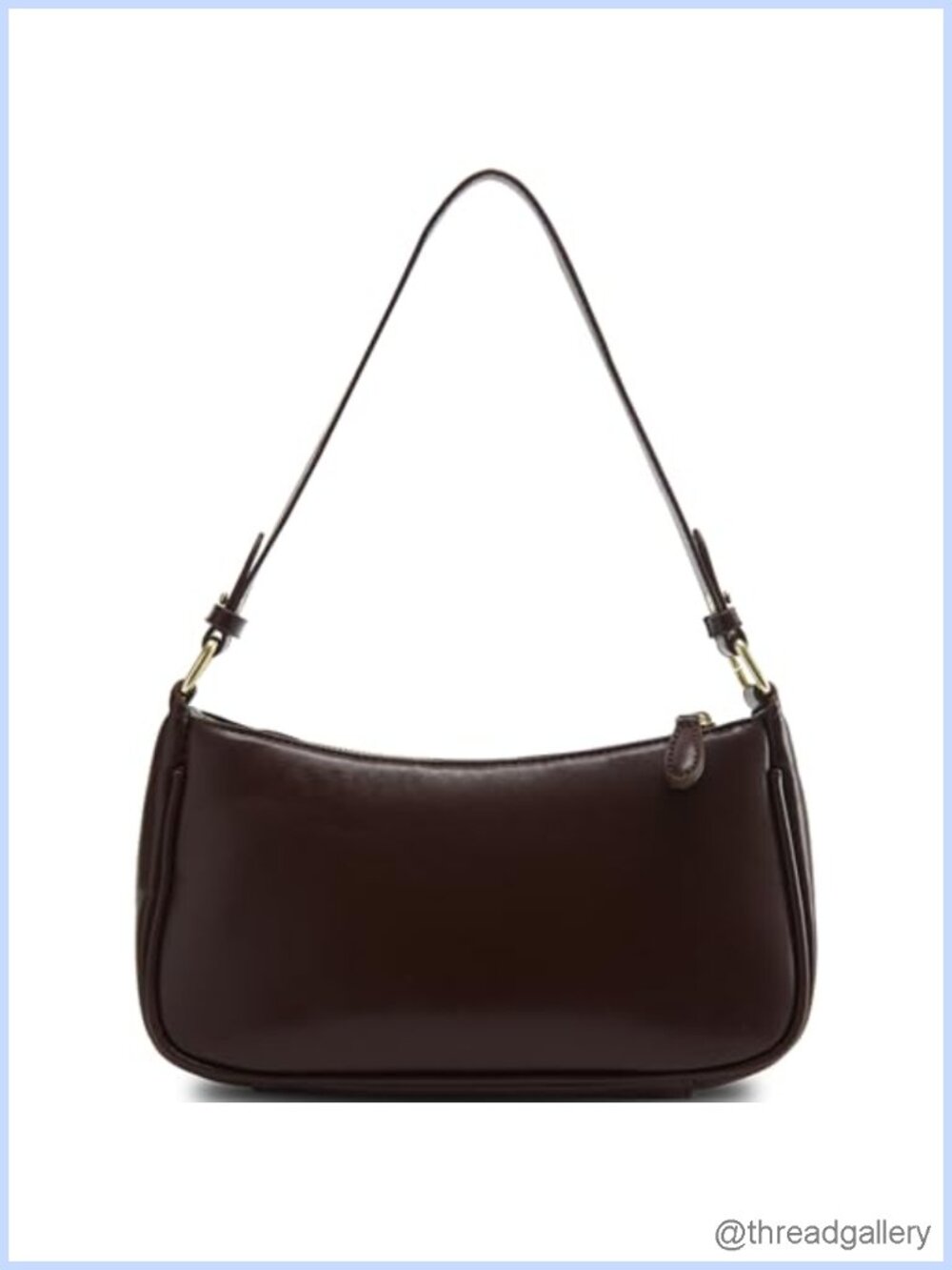 Vegan Leather Crescent Shoulder Bag Removable Straps Crossbody